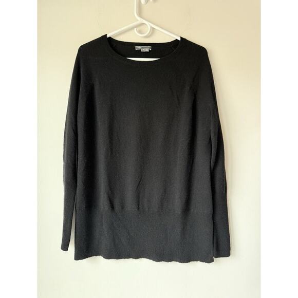 Vince Women Size Small Cashmere Sweater Black Relaxed Fit - Picture 2 of 12